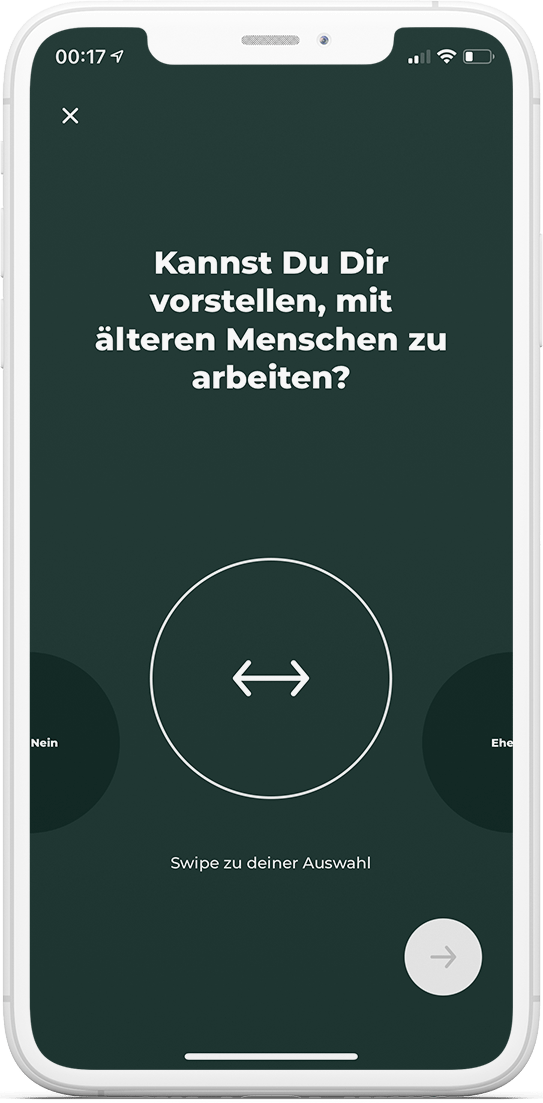beAzubi - Beantworten einer Frage innerhalb der App